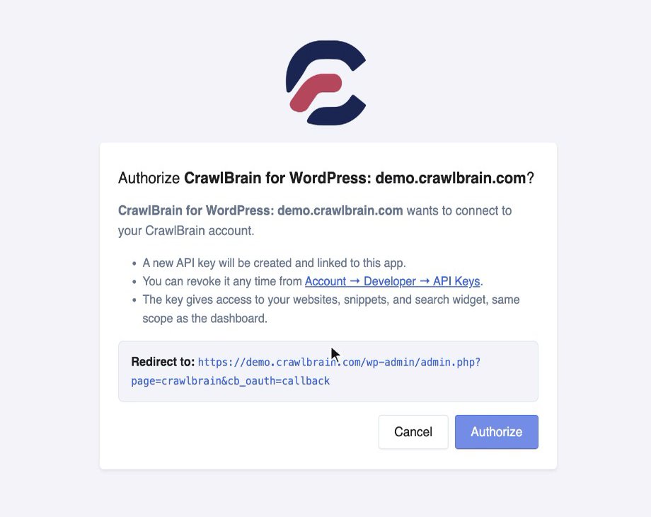 Authorizing the plugin in CrawlBrain