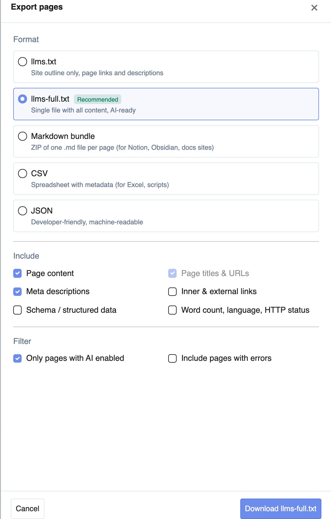 Zoomed in: formats and what to include