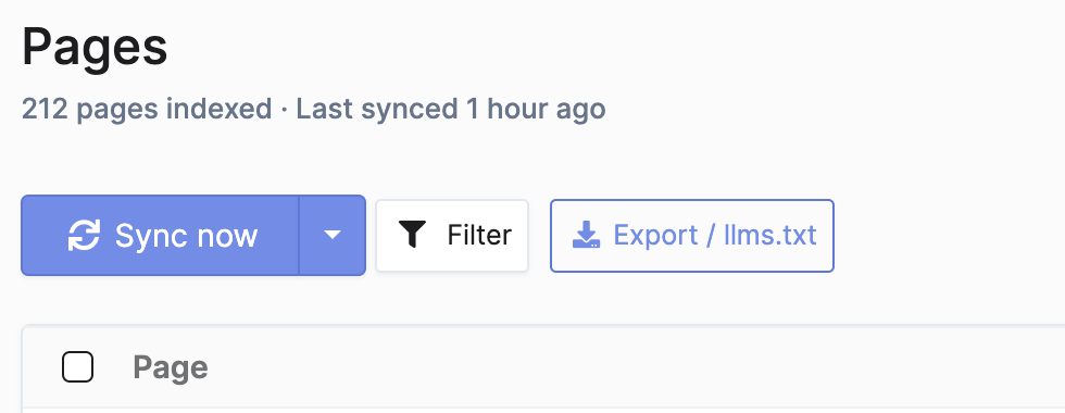 Zoomed in: the page header and toolbar