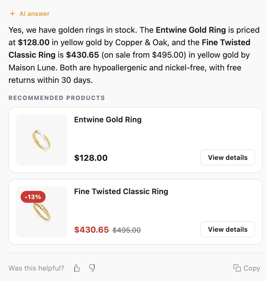 Zoomed in: the answer column